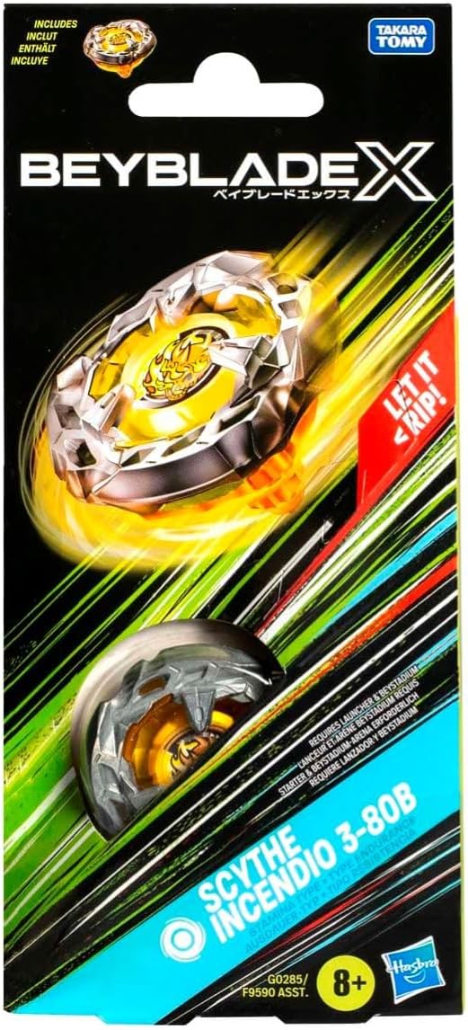 Hasbro Beyblade X Scythe Incendio 3-80B Booster Pack Set