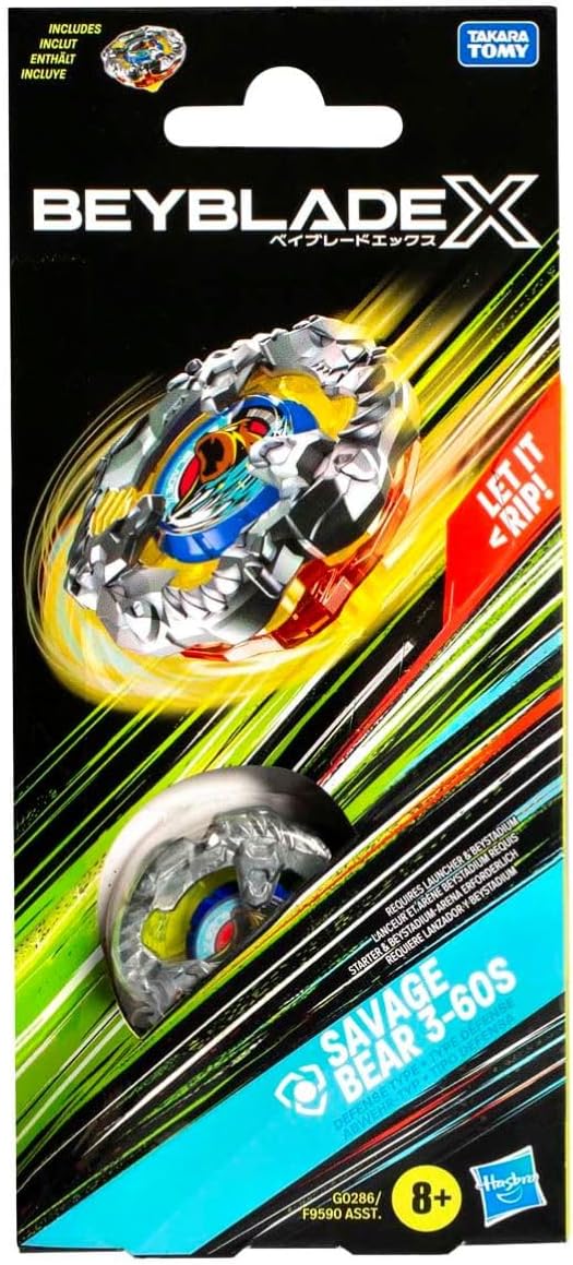 Hasbro Beyblade X Booster Single Pack – HSG0286 – Trottola Savage Bear 3 – 60S