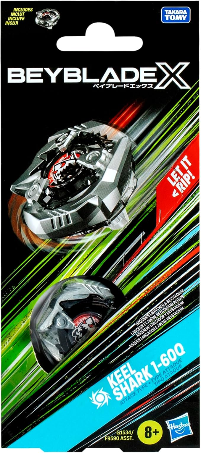 Hasbro Beyblade X Single Pack – Trottola Black Keel Shark