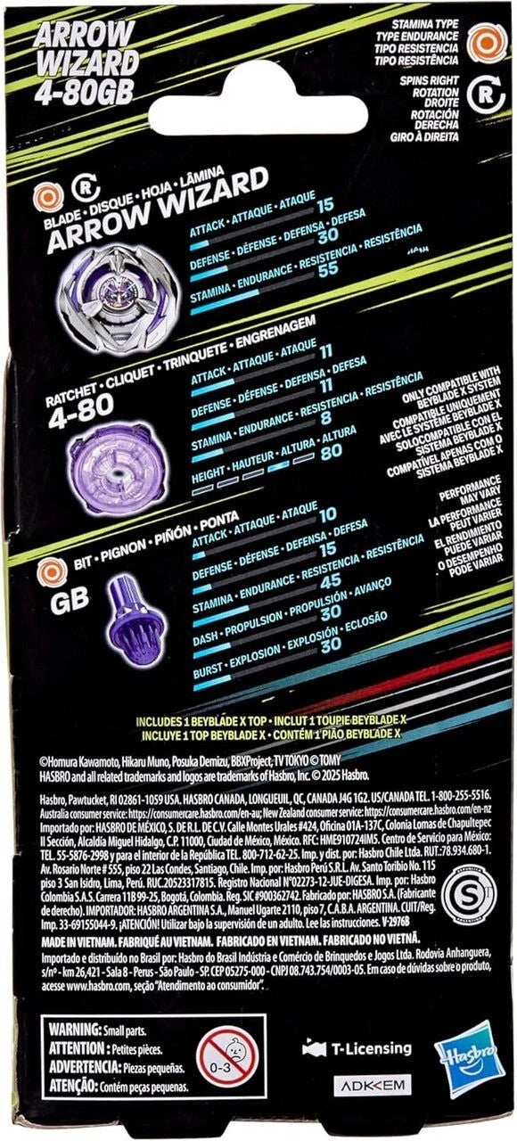 Hasbro Beyblade X Arrow Wizard 4-80GB Hasbro